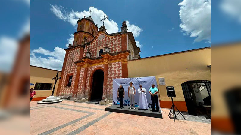 Invertirán 500 mil pesos en mantenimiento del Templo Parroquial de la Purísima Concepción de María en Arroyo Seco, Querétaro 