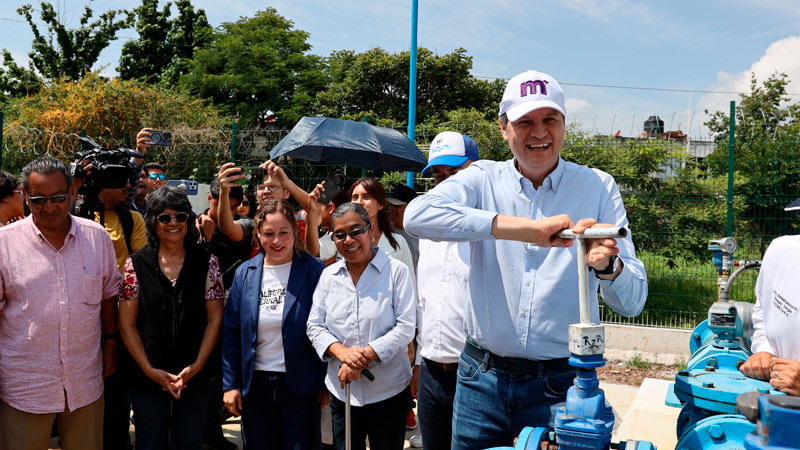Gobierno de Alfonso Martínez garantiza abasto de agua en Villa Magna con nueva línea de conducción 