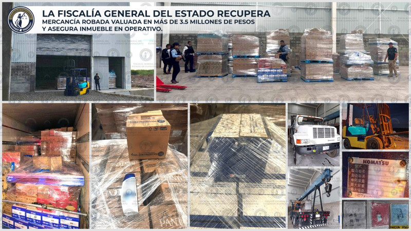 Localizan bodega clandestina en Juventino Rosas y recuperan mercancía robada valuada en más de 3.5 millones de pesos 
