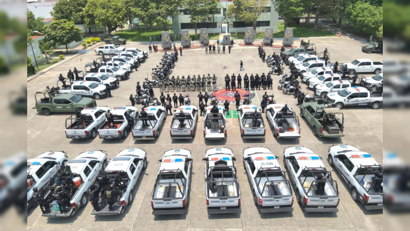 Ante ola de homicidios, refuerzan operativo interinstitucional en Apatzingán, Michoacán 