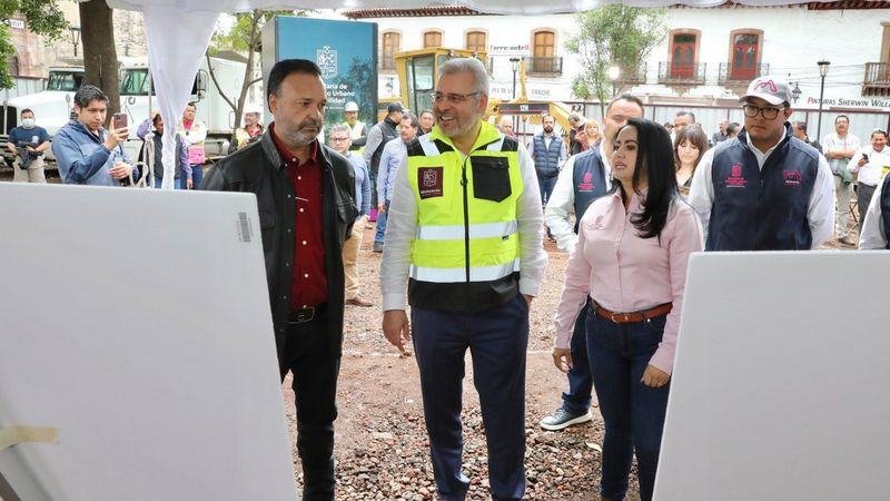 Obra en plaza Gertrudis Bocanegra conserva el encanto de Pátzcuaro: Bedolla 