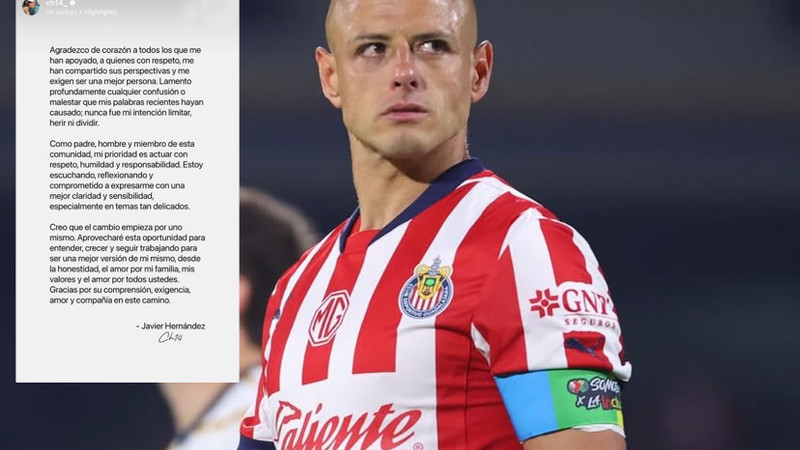 ‘Chicharito’ Hernández reaparece tras polémica por sus dichos; pide perdón 