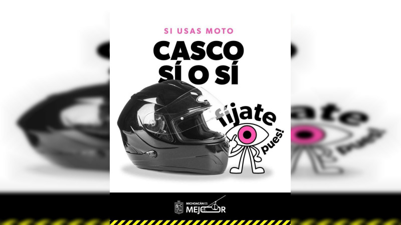 ¡Usar casco puede salvar tu vida! SSM llama a prevenir accidentes en moto 