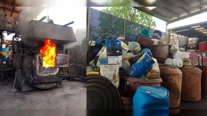 Destruye FGR Michoacán más de 7 toneladas y 30 mil litros de precursores químicos asegurados al crimen en operativos 