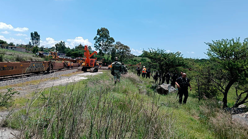 Se descarrila tren en Maravatío, Michoacán, solo hubo daños materiales 