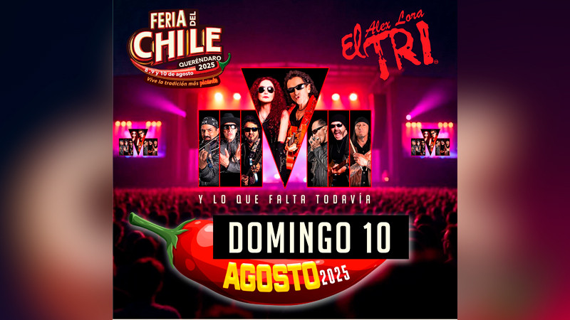 Por primera vez, Queréndaro recibirá a un artista de talla internacional: El TRI estará en la Feria del Chile 2025 