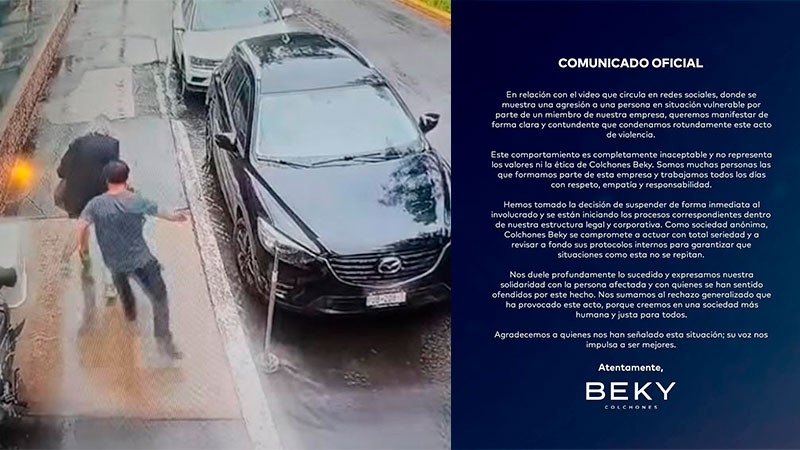 Suspenden de empresa donde laboraba a hombre que agredió al “Sonrisas” en Morelia, Michoacán 