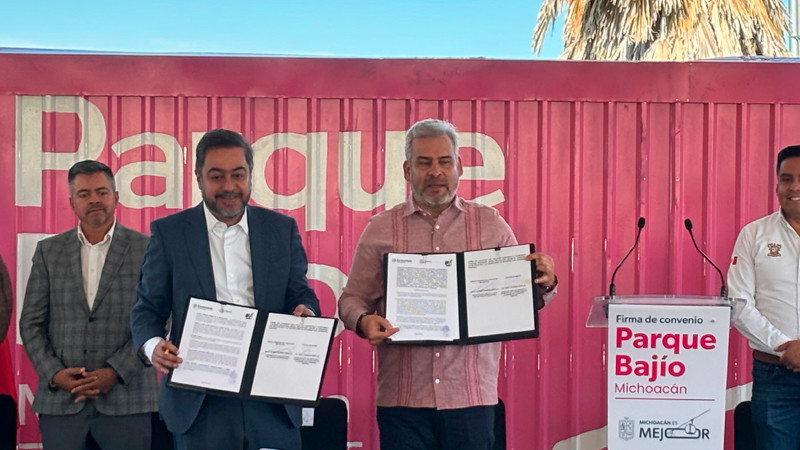 Bedolla firma convenio con federación para instalar Polo del Desarrollo en Zinapécuaro 