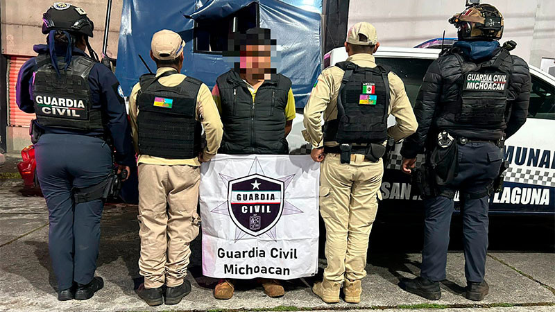 Detienen a un hombre en posesión de un arma de fuego En Quiroga, Michoacán 