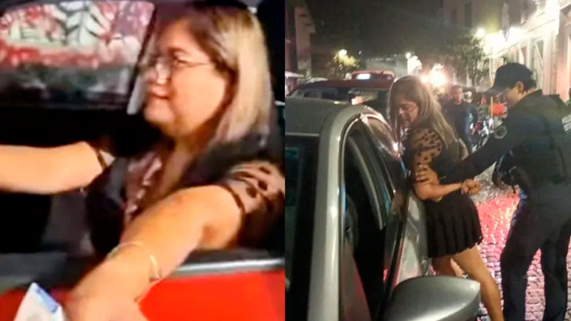 Aparece "Lady 500"; mujer en presunto estado de ebriedad choca varios autos e intenta sobornar a policía en Xalapa 