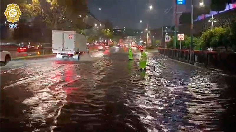 Emiten alertas tras afectaciones por lluvias a las 16 alcaldías de la CDMX 