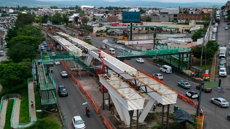 Paso Eréndira registra 39 % de avance; beneficiará a 195 mil morelianos: SCOP 