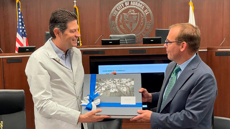 Acuerda Gobierno de Morelia y Aurora Illinois, fortalecer relación en apoyo a migrantes 