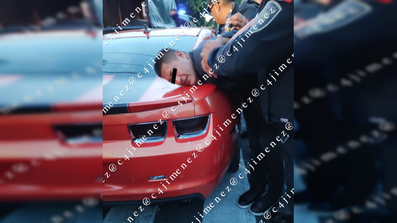 CDMX: Marino en activo asegura trabajar para líder de Jalisco, tras ser detenido por golpear a su pareja e intenta escapar en un Camaro 
