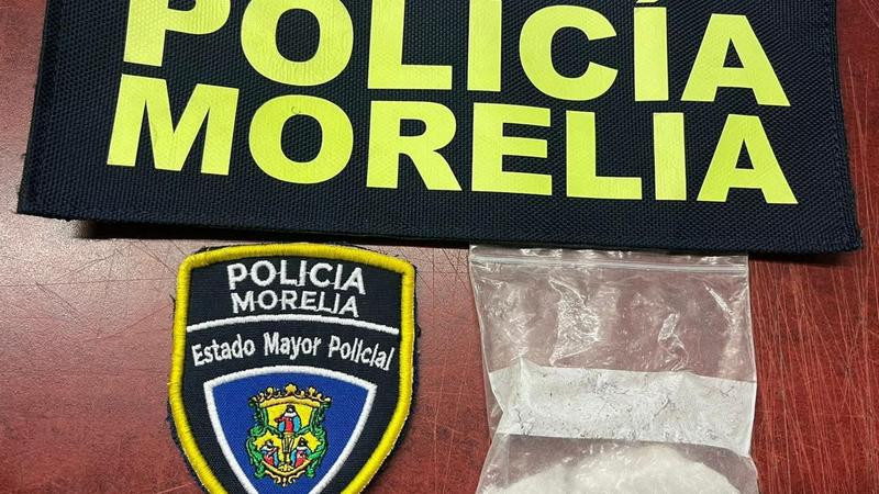 Aprehenden en Morelia, Michoacán, a sujeto en posesión de estupefacientes 