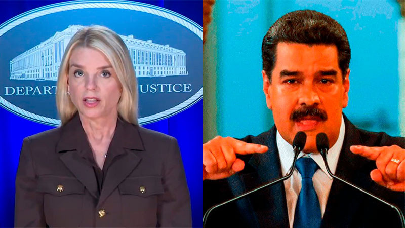 Ofrece Gobierno de EU recompensa de 50 mdd por Nicolás Maduro; lo acusan de tener nexos con grupo delictivo 