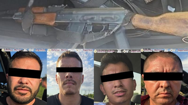 Cae presunto líder criminal en Sinaloa junto a tres cómplices; viajaban en autos de lujo armados 