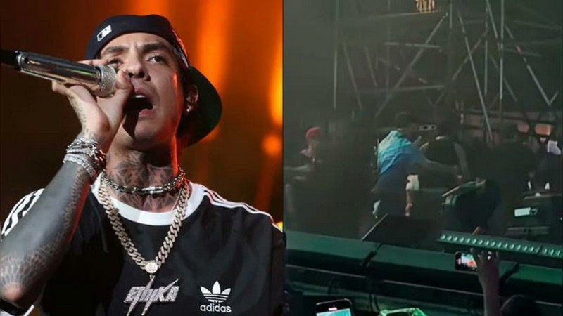 Natanael Cano golpea a DJ en pleno Baja Beach Fest; luego regresa al escenario y presume sus nudillos 
