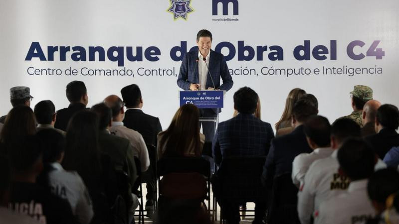 Alfonso Martínez arranca construcción del C4; Morelia, a la vanguardia en videovigilancia 