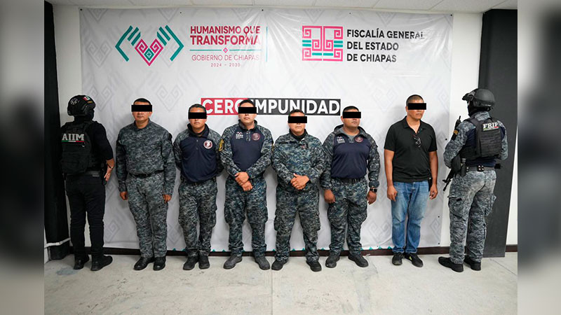 Tras hacerse virales, seis policías “pakales” fueron detenidos por “tablear” a un detenido en Chiapas  