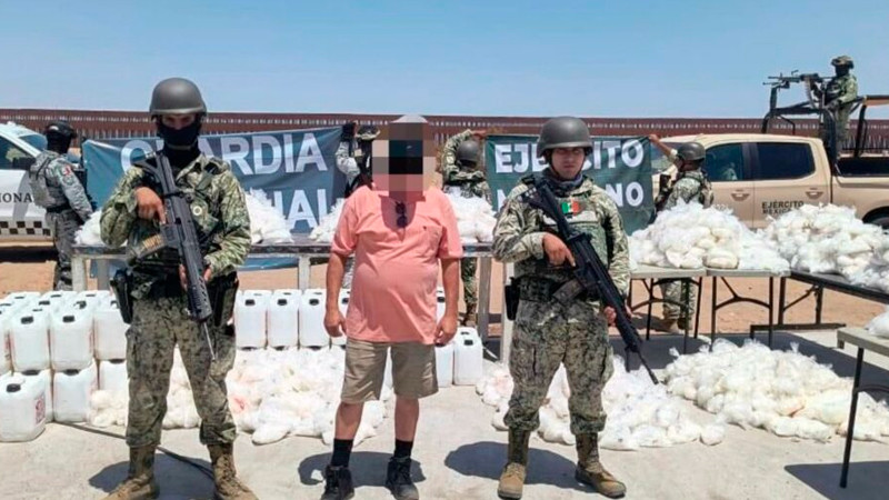 Golpe millonario al crimen: incautan 838 kilos de estupefacientes en Sonora; hay un detenido 
