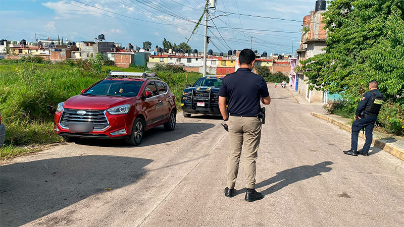 Encuentra Policía Morelia camioneta que fue robada en la Colonia Santiaguito  