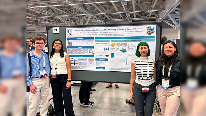 Estudiantes de la UAQ presentan trabajos de investigación en licenciatura y posgrado, durante la Reunión Anual 2025 de la International Association for Food Protection en Clevelan, Ohio  