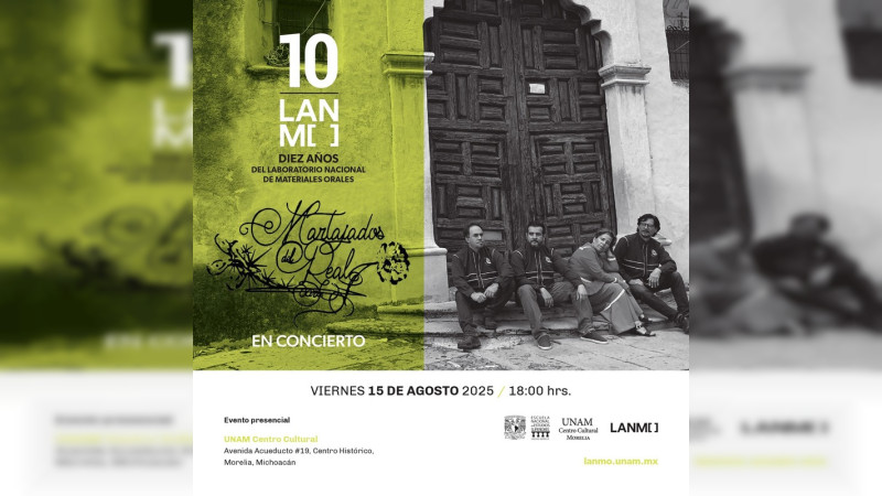 LANMO realizará concierto por su 10º aniversario en el UNAM Centro Cultural Morelia 