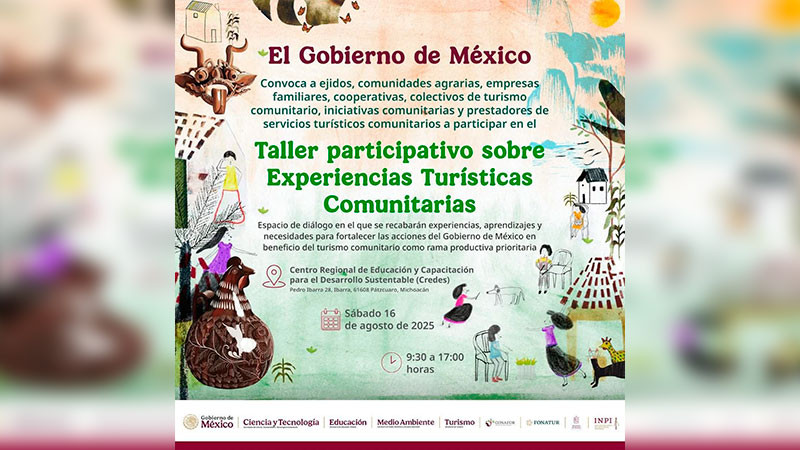 Sectur convoca a taller para fortalecer el turismo comunitario 