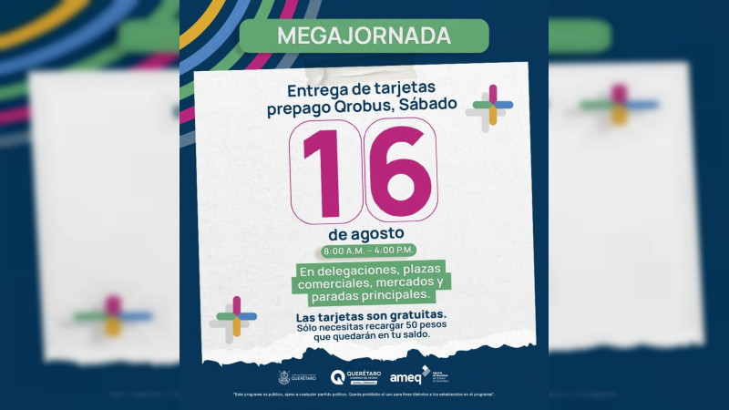Anuncia Cuanalo nueva megajornada de entregas de tarjetas Qrobus 