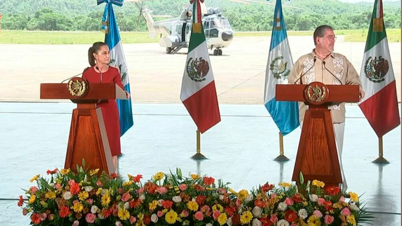 Tras visita de Sheinbaum, México y Guatemala firman compromisos en 5 rubros  