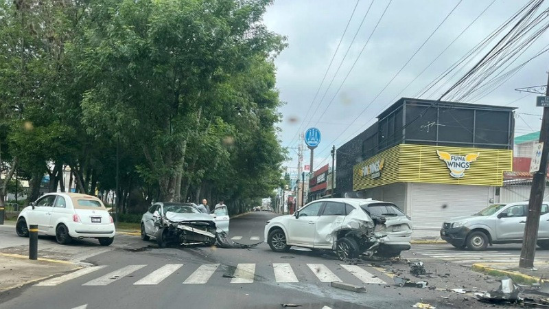 Se registra choque en Morelia, Michoacán, hay dos heridos 
