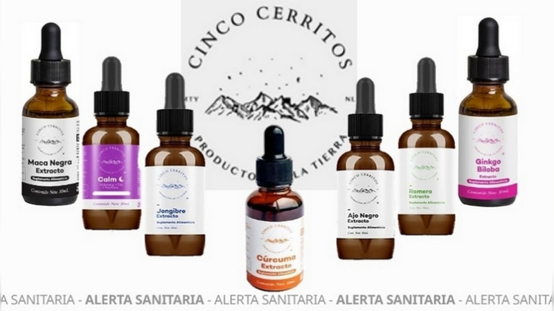 Emite COFEPRIS Alerta Sanitaria de publicidad engañosa de los productos CINCO CERRITOS 