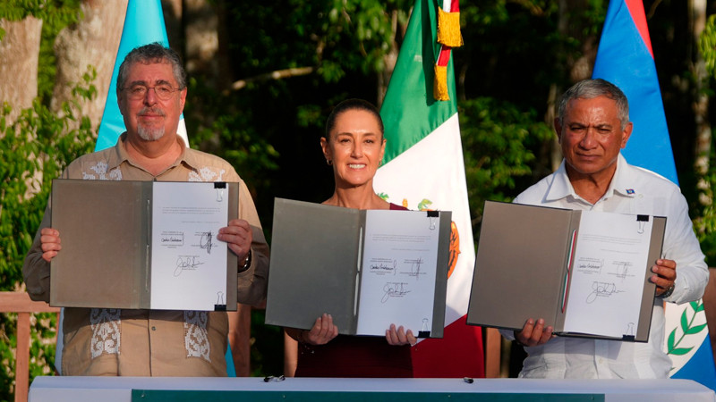 Celebra Sheinbaum acuerdo con Guatemala y Belice para proteger la selva maya 