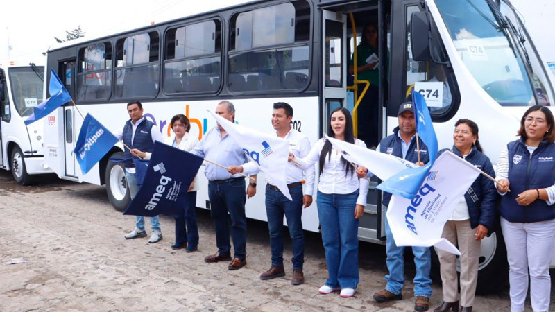 Ponen en marcha nueva ruta C74, en Huimilpan, Querétaro 