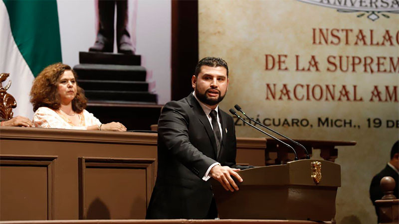 En representación del Congreso, Octavio Ocampo llama a la unidad y a la construcción de un Michoacán con paz y justicia 