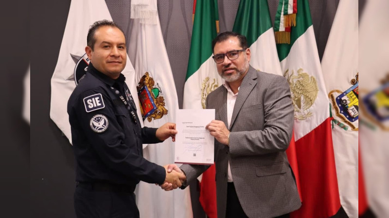 Formaliza SSP Michoacán nombramiento de Israel Vega Rodríguez como nuevo Subsecretario de Investigación Especializada 