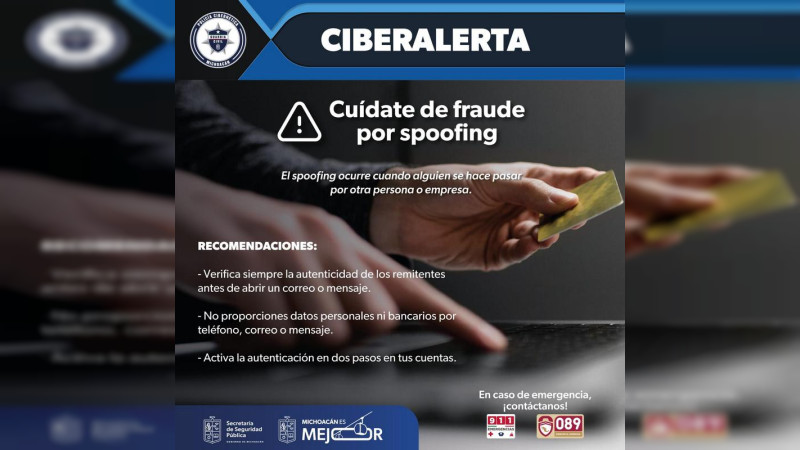 SSP Michoacán alerta sobre suplantación de identidad en línea 