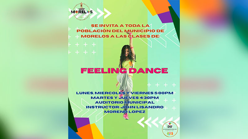 Impulsa Ayuntamiento de Morelos clases de “Feeling Dance” para fomentar la actividad física y la sana convivencia 