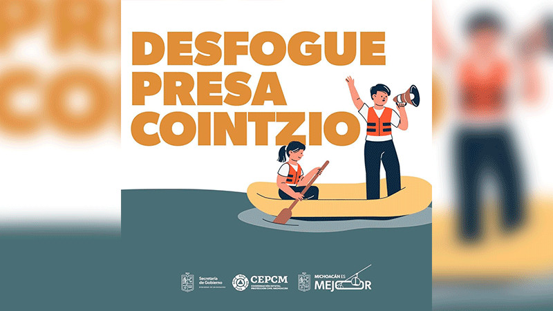 PC Michoacán refuerza operativo de prevención por desfogue de la presa de Cointzio 