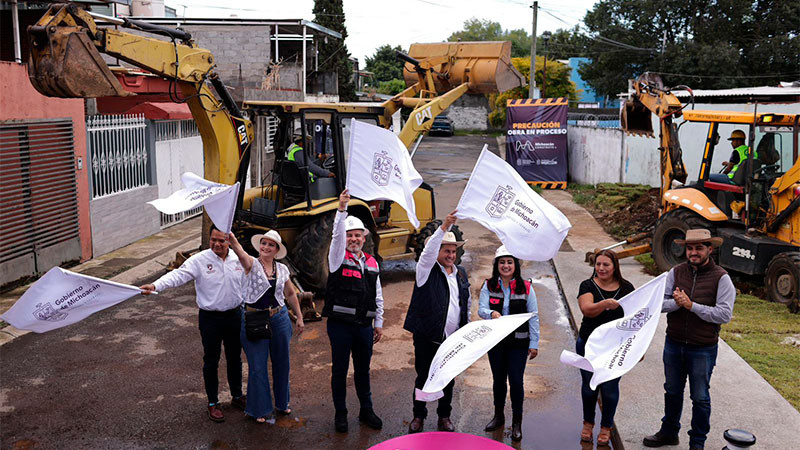 Arranca Bedolla rehabilitación de espacio público y calle en Uruapan 