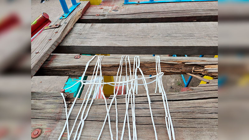Juegos en deterioro y peligro para los niños: Así luce la Unidad Deportiva Tijeras, en Morelia