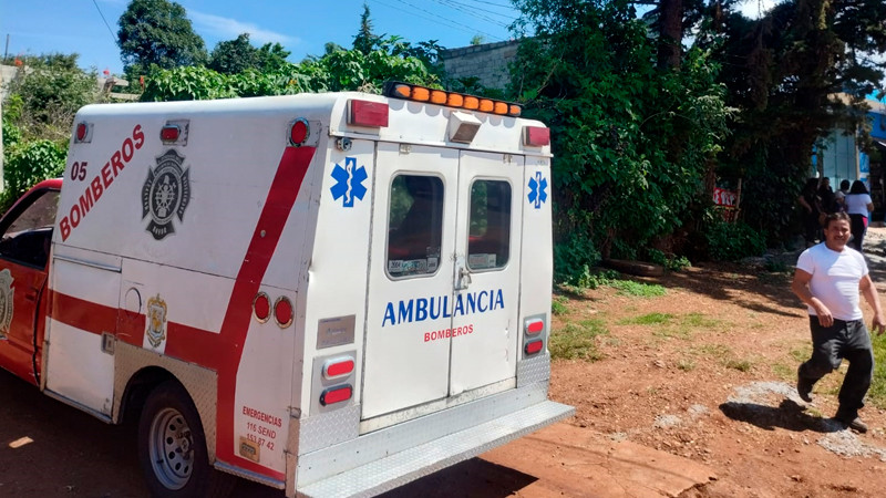 Hospitalizan a hombre con heridas graves por descarga eléctrica en Zitácuaro, Michoacán 