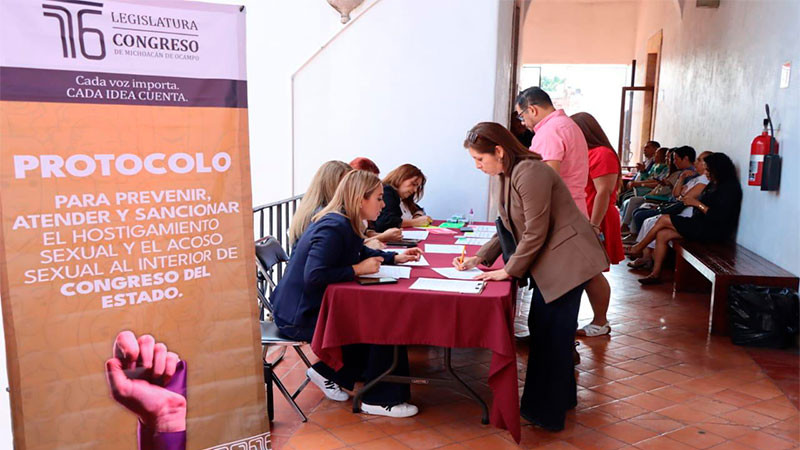 Busca Congreso de Michoacán generar una cultura de cero tolerancia al hostigamiento y acoso sexual 