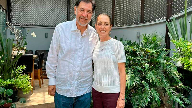 Sheinbaum sale en defensa de Noroña por "linchamiento mediático" tras altercado con 'Alito' Moreno 