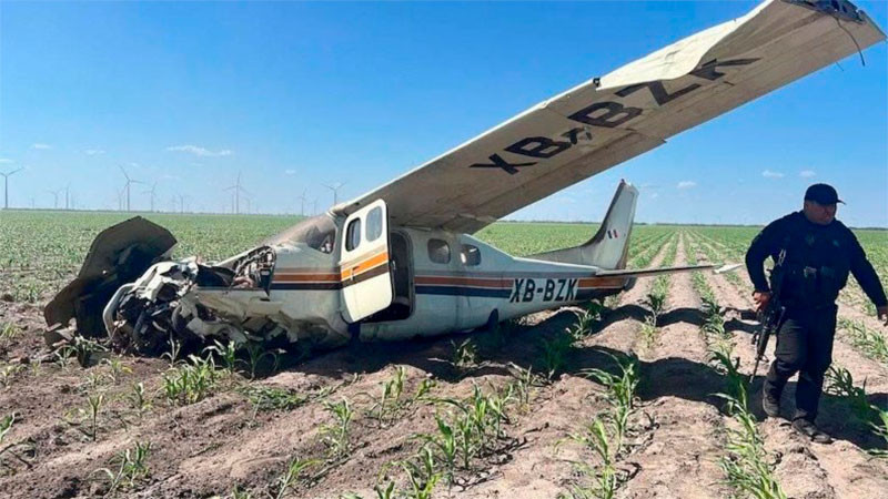 Se desploma avioneta en Tamaulipas; hay una persona fallecida y una herida 