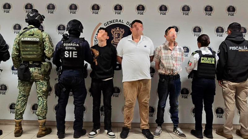 Confirman detención de tres personas tras enfrentamiento en Torreón Nuevo, Morelia 