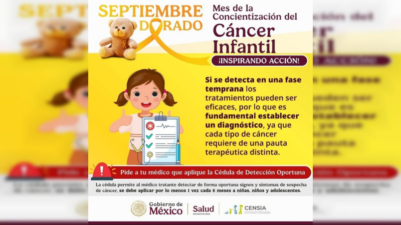 Se une SESA al Mes de Concientización del Cáncer Infantil 