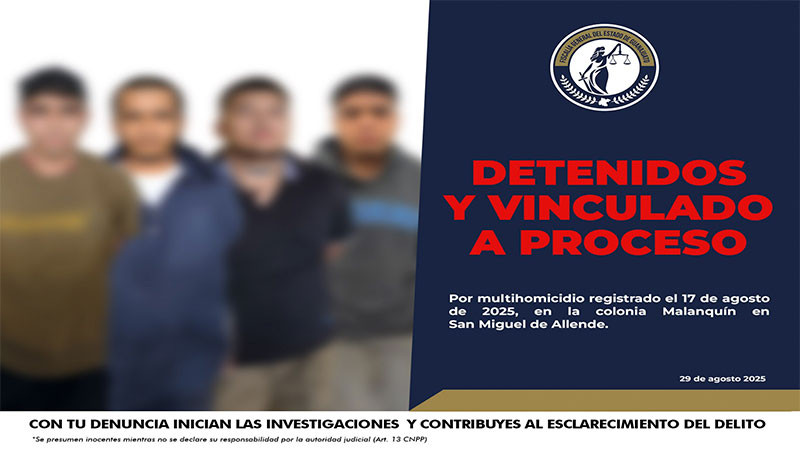 Fiscalía esclarece multihomicidio en fiesta patronal de San Miguel de Allende; hay detenidos vinculados a proceso 