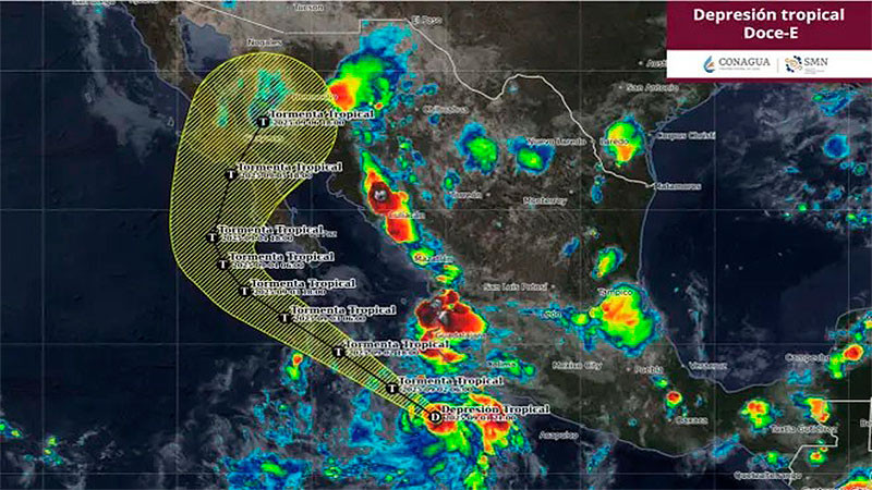 Se forma la depresión tropical Doce-E en el Océano Pacífico 